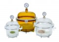 Bel-Art F42400-2241 Vacuum Desiccator, Amber Polycarbonate, 20L-