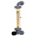 Blue-White F-45375LK-8 K-Series In-Line-Mount Flowmeter with Hastelloy Guide Rod, 0.1 to 1GPM, 1/2in Female NPT-